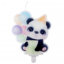 BOUGIE ANNIVERSAIRE PANDA 6.4X7.5CM MULTICOLORE