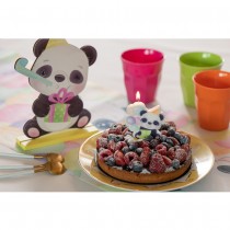 BOUGIE ANNIVERSAIRE PANDA 6.4X7.5CM MULTICOLORE