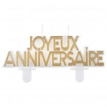 BOUGIE ANNIVERSAIRE STAR 8X7CM OR