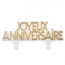 BOUGIE ANNIVERSAIRE STAR 8X7CM OR