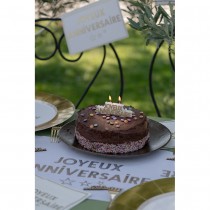 BOUGIE ANNIVERSAIRE STAR 8X7CM OR