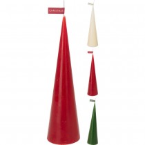BOUGIE CIRE DESIGN C?\ NE SAPIN NOËL 25CM