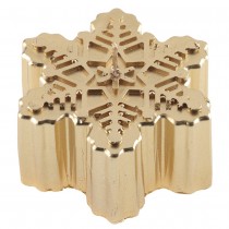 BOUGIE CIRE FLOCON 6.5X6.5X3.5CM OR