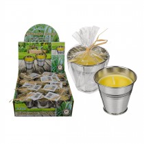 BOUGIE CITRONELLE + POT EN ZINC 6CM