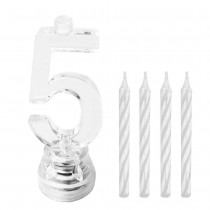 BOUGIE CLIGNOTANTE CHIFFRE 5