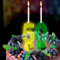 BOUGIE CLIGNOTANTE CHIFFRE 5