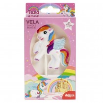 BOUGIE D\'ANNIVERSAIRE LICORNE 8CM