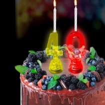 BOUGIE LUMINEUSE CHIFFRE 0 LED CLIGNOTANT 7CM