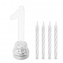 BOUGIE LUMINEUSE CHIFFRE 1 LED CLIGNOTANT 7CM