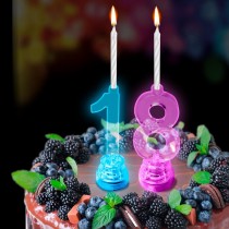 BOUGIE LUMINEUSE CHIFFRE 1 LED CLIGNOTANT 7CM