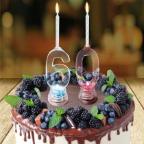 BOUGIE LUMINEUSE CHIFFRE 6 LED CLIGNOTANT 7CM