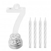 BOUGIE LUMINEUSE CHIFFRE 7 LED CLIGNOTANT 7CM