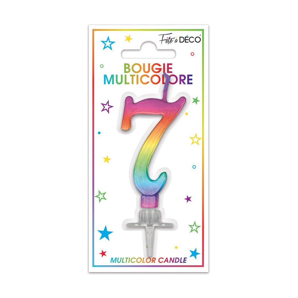 Bougie Géante Chiffre 7 Anniversaire de 12 cm