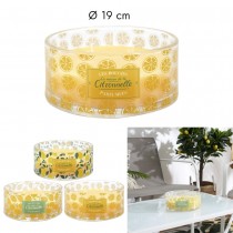 BOUGIE PARFUMEE CITRONNELLE 4 MECHES D19CM