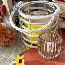 BOUGIE PARFUMÉE CITRONNELLE VERRE ROTIN 430G 31H