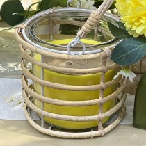 BOUGIE PARFUMÉE CITRONNELLE VERRE ROTIN 430G 31H
