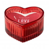 BOUGIE PARFUMÉE C?\'UR AMOUR VERRE 6H 9X4CM