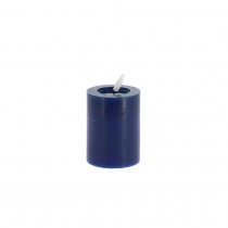 BOUGIE PILIER CIRE GLOSSY FLAMME LED 7X10CM INDIGO
