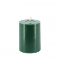 BOUGIE PILIER CIRE GLOSSY FLAMME LED 7X10CM VERT