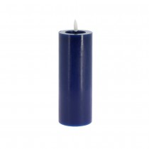 BOUGIE PILIER CIRE GLOSSY FLAMME LED 7X20CM INDIGO