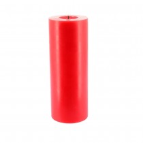 BOUGIE PILIER CIRE GLOSSY FLAMME LED 7X20CM ROUGE