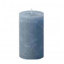 BOUGIE PILIER CIRE RUSTIQUE 14X7CM 69H BLEU ORAGE