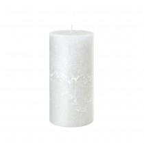 BOUGIE PILIER CIRE RUSTIQUE 8X6CM 25H BLANC