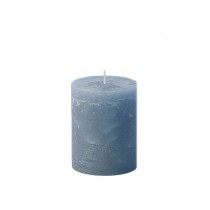 BOUGIE PILIER CIRE RUSTIQUE 8X6CM 25H BLEU ORAGE