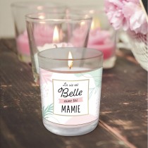 BOUGIE VERRE LA VIE EST BELLE AVEC MAMIE