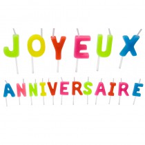 BOUGIES LETTRES ANNIVERSAIRE SUR PIC