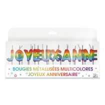 BOUGIES LETTRES JOYEUX ANNIVERSAIRE 5.5CM RAINBOW