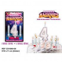 BOUGIES MAGIQUES CHIFFRE 4