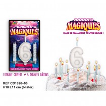 BOUGIES MAGIQUES CHIFFRE 6