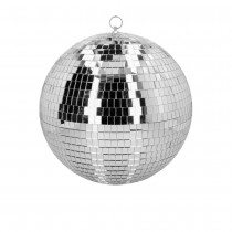 BOULE À FACETTES MIROIR DISCO 40CM ARGENT