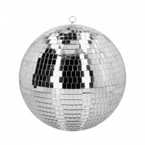 BOULE À FACETTES MIROIR DISCO 50CM ARGENT