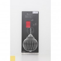 BOULE DÉCO PAPIER SUSPENSION 30X40CM ROUGE