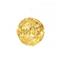 BOULE LUMINEUSE LED BLANC CHAUD MÉTAL 25CM OR