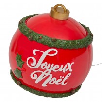 BOULE NOËL DÉCO LED MAGNÉSIE INTÉRIEUR 54CM ROUGE