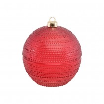 BOULE NOËL VERRE À REMPLIR 13.5X14.5CM ROUGE