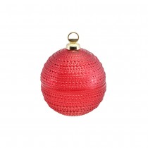 BOULE NOËL VERRE À REMPLIR 8.5X10.5CM ROUGE