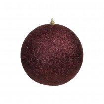 BOULE SCINTILLANTE DÉCO NOËL 135MM ORCHIDÉE FONCÉE