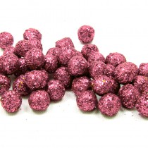 BOULES DÉCO PAILLETÉES 8MM 10G ROSE