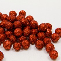 BOULES DÉCO PAILLETÉES 8MM 10G ROUGE