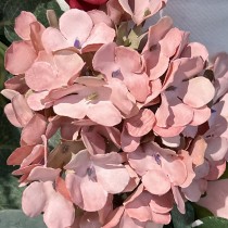 BOUQUET 5 BRANCHES HORTENSIA ARTIFICIEL 41CM ROSE