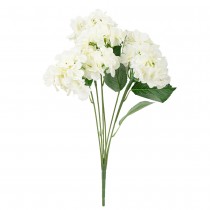 BOUQUET ARTIFICIEL 7 HORTENSIAS 51CM BLANC