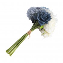 BOUQUET CÉLESTE FLEURS ARTIFICIELS 32CM BLEU