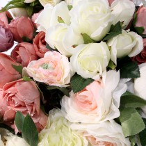 BOUQUET DE 7 ROSES BLANCHES 30 CM