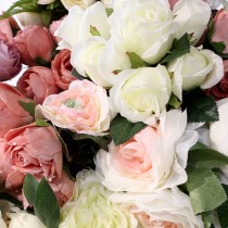 BOUQUET DE 7 ROSES BLANCHES 30 CM