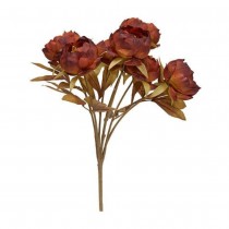 BOUQUET FLEUR PIVOINE ARTIFCIELLE 53CM