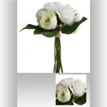 BOUQUET FLEURS BLANCHES 30CM